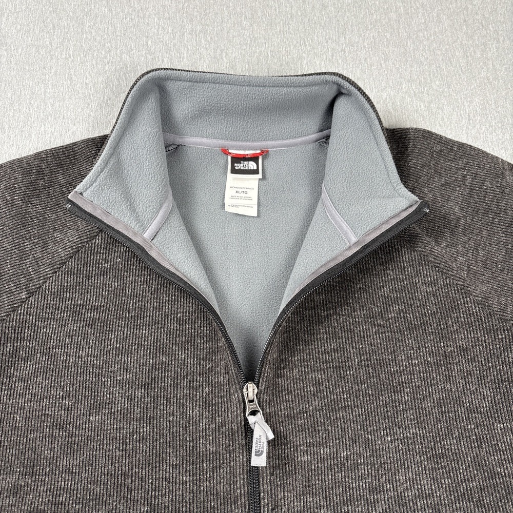 The North Face Ribbed Fleece Full Zip Up Jacket Women's - Size XL - Dark Gray - Picture 6 of 16